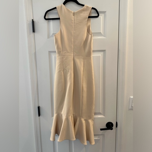 Cinq a Sept Ruffle Angela Sleeveless Dress size 2 sand tan beige - Picture 6 of 7
